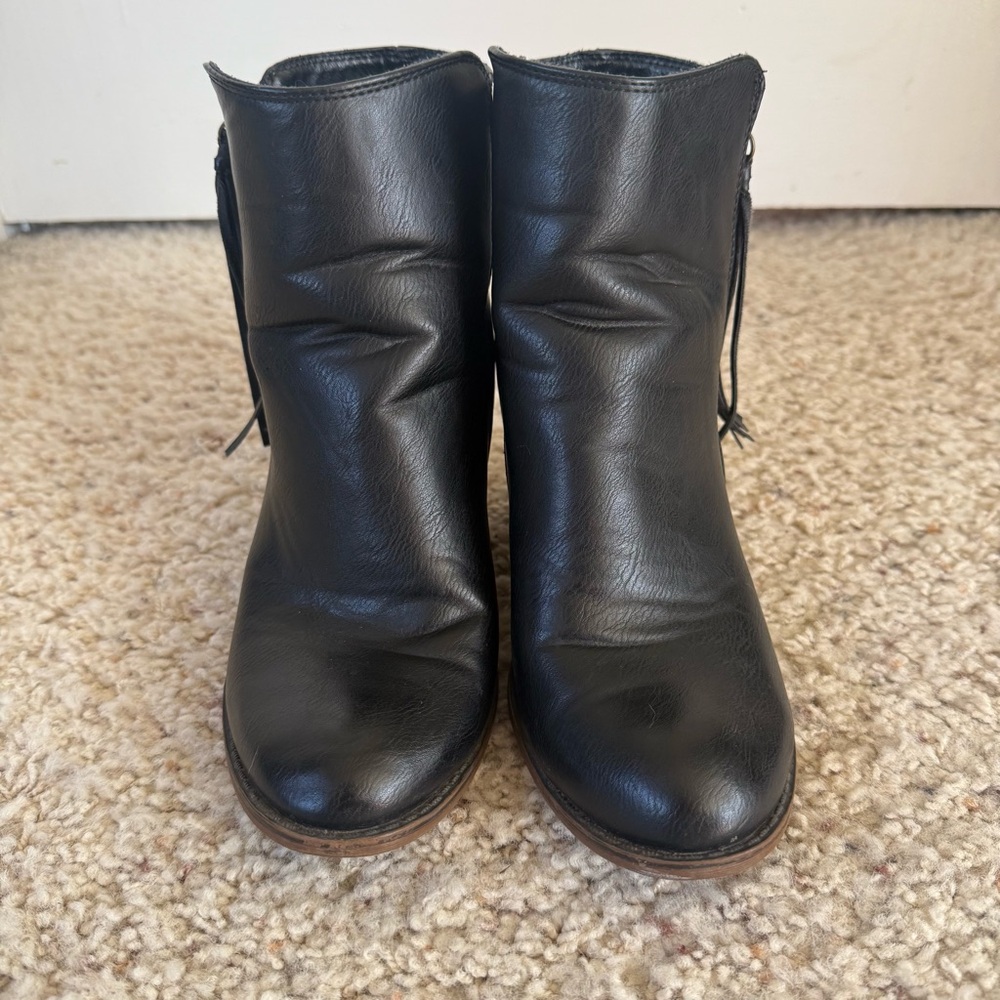 Nine West Black Ankle‎ zip up Boots size 8 - Picture 6 of 12